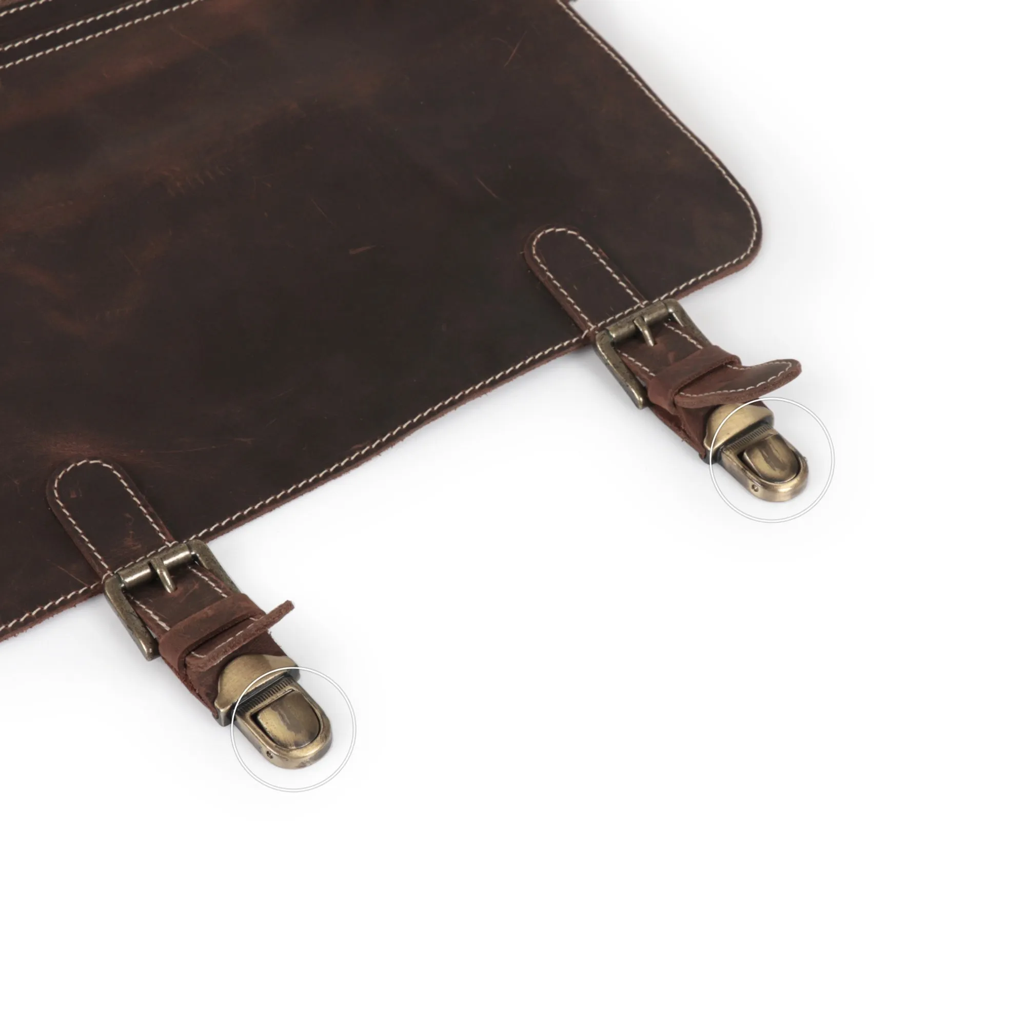 Almost Perfect | Plume Leather Messenger Bag -Pecan