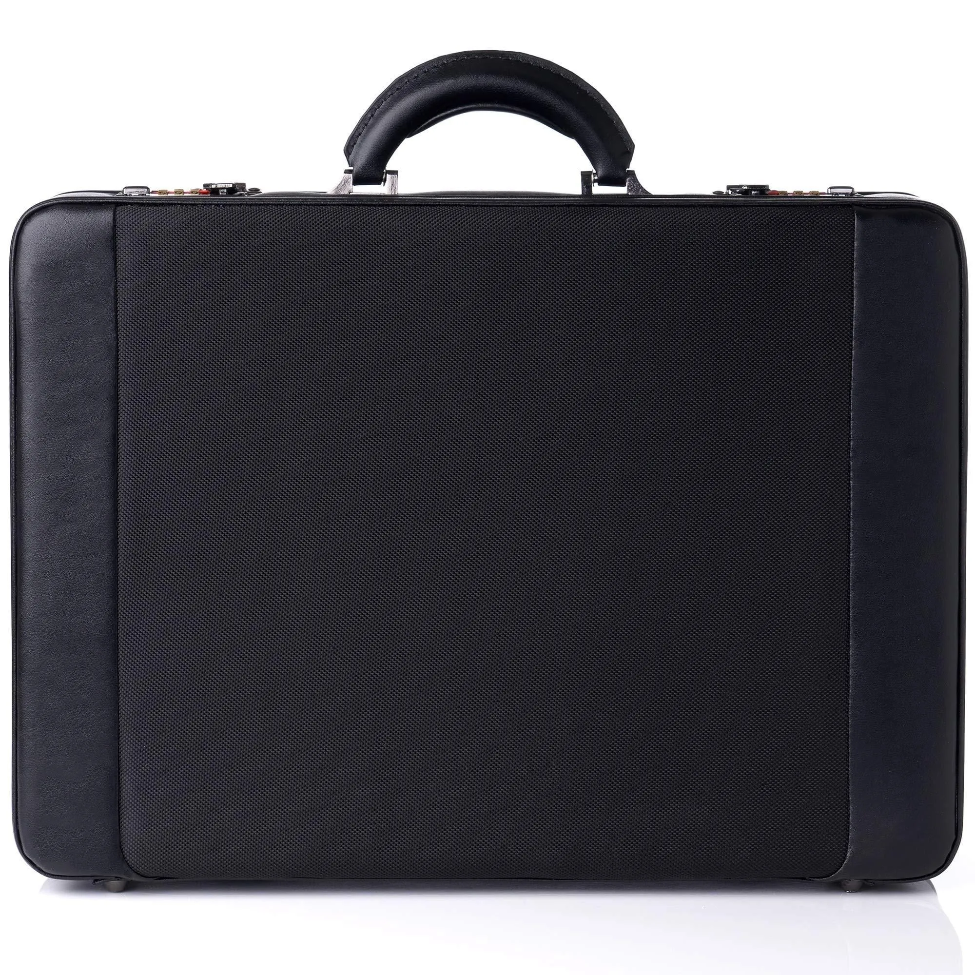 Alpine Swiss Expandable Attache Case Dual Combination Lock Hard Side Briefcase Black