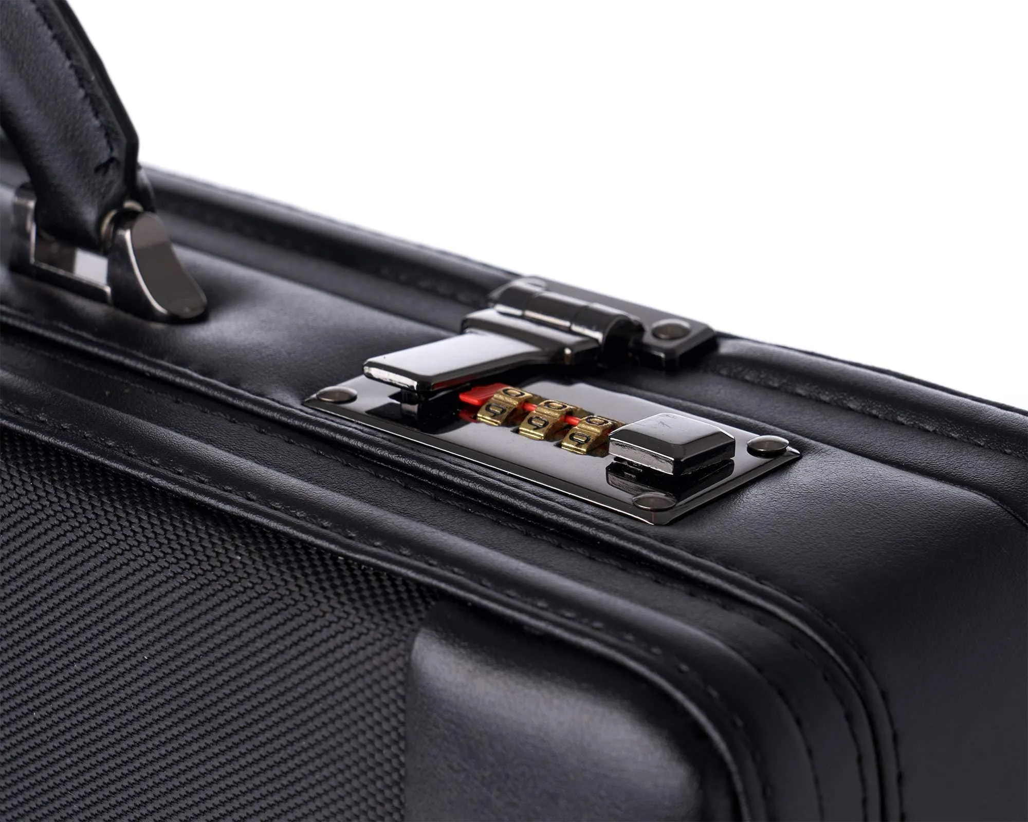 Alpine Swiss Expandable Attache Case Dual Combination Lock Hard Side Briefcase Black