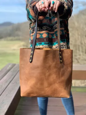 Big Mama Tote in Rustic Brown Denver Leather