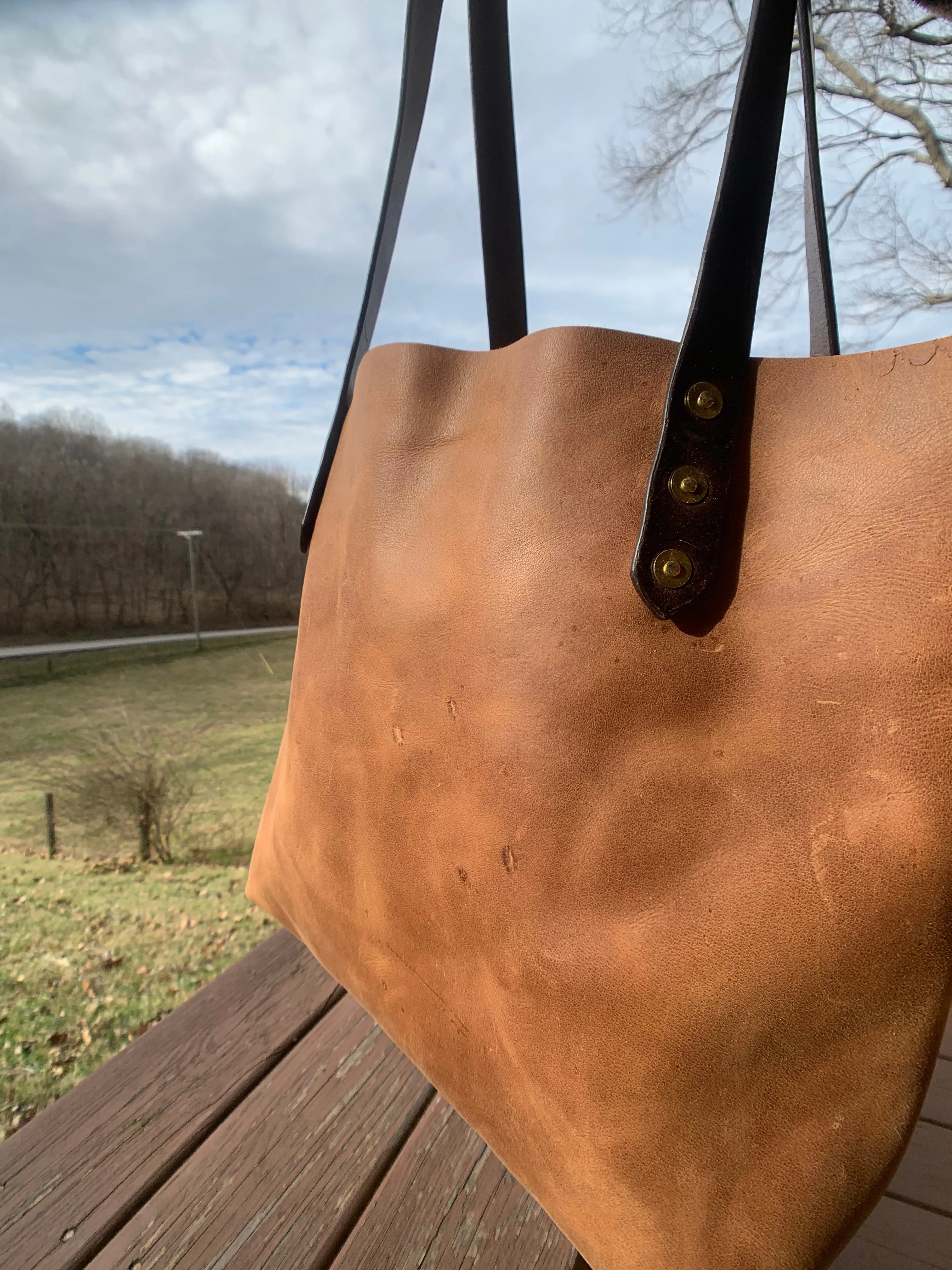 Big Mama Tote in Rustic Brown Denver Leather