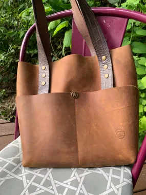 Big Mama Tote in Rustic Oil Tanned Leather