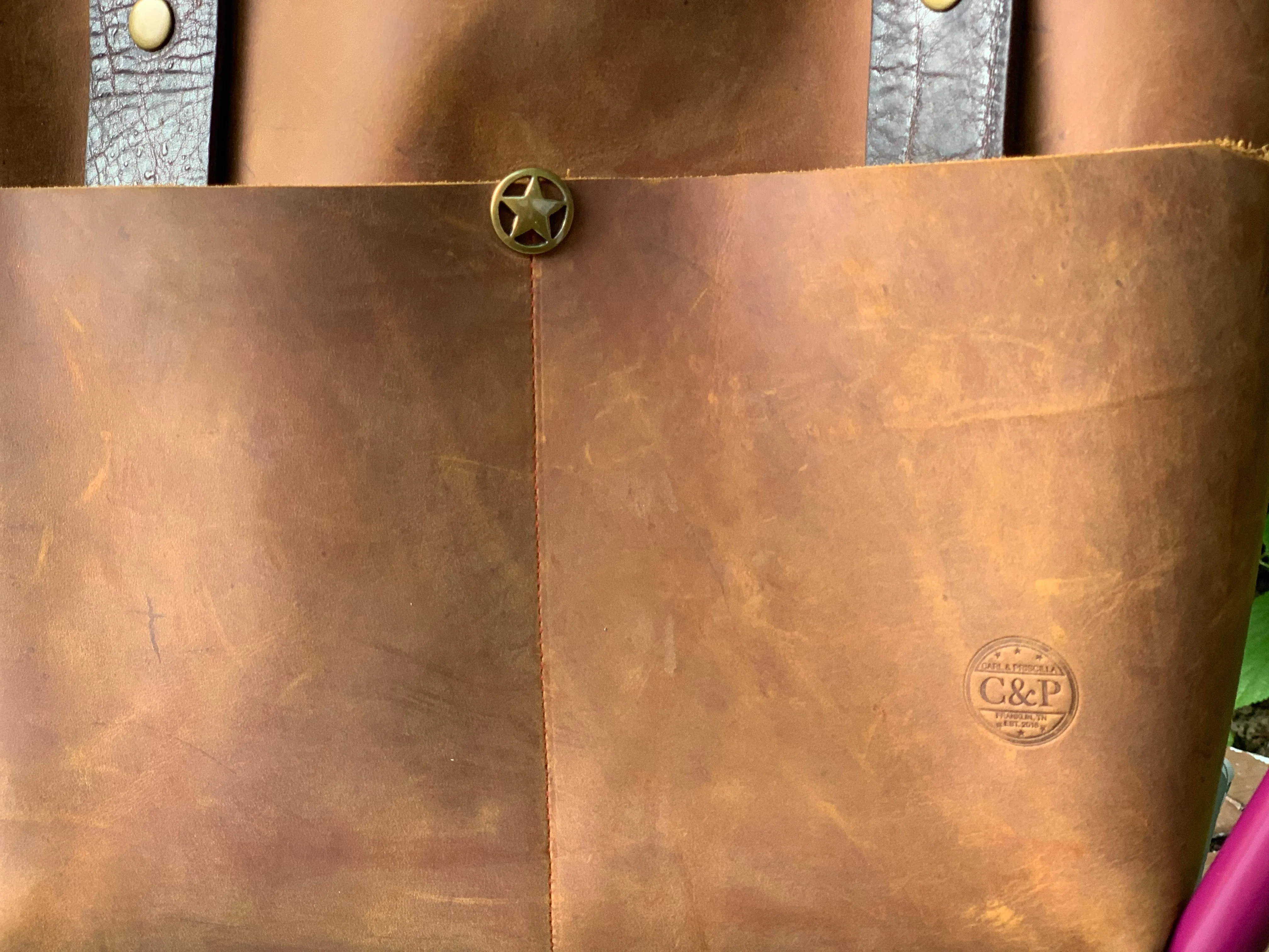 Big Mama Tote in Rustic Oil Tanned Leather