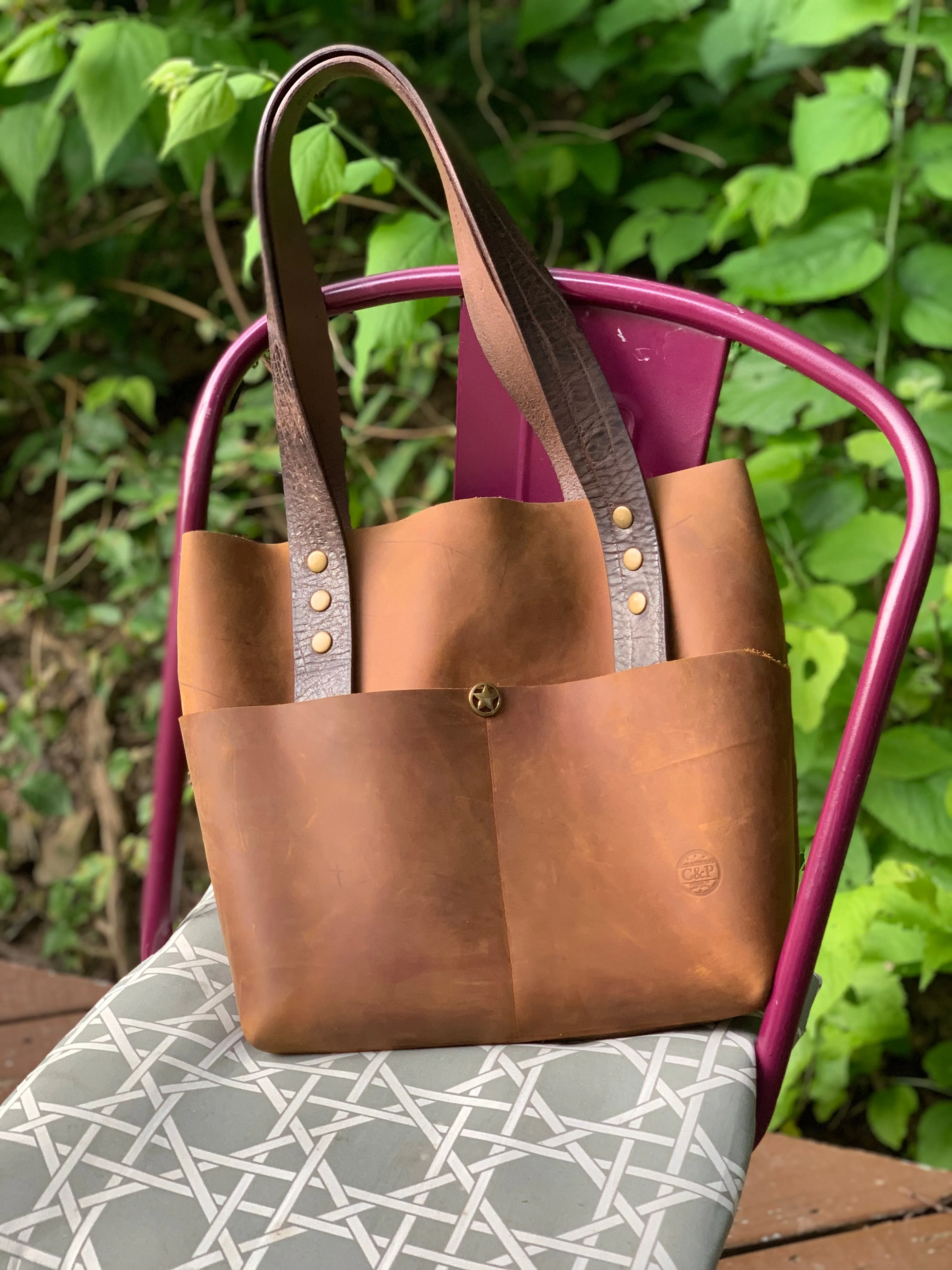 Big Mama Tote in Rustic Oil Tanned Leather