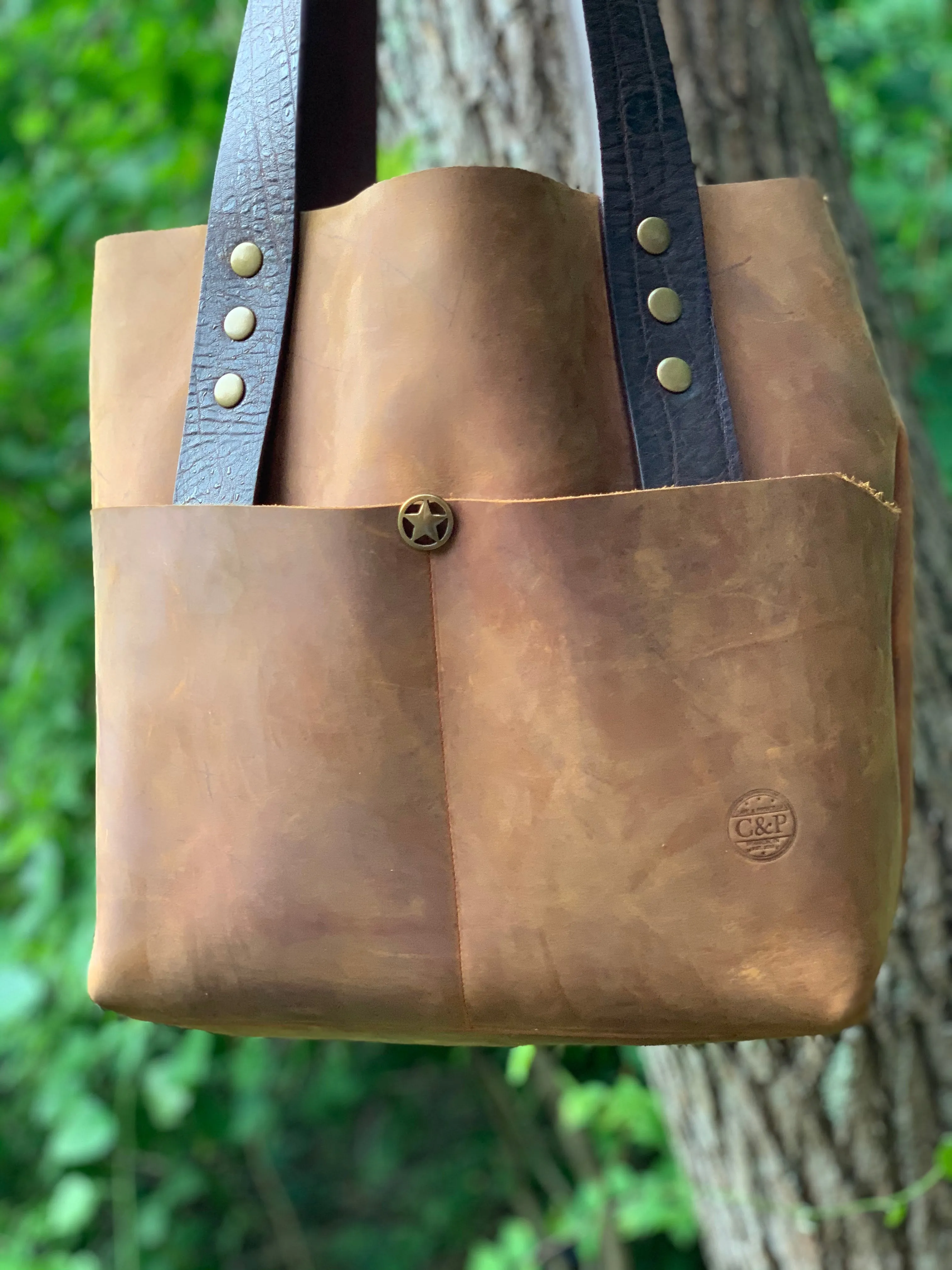 Big Mama Tote in Rustic Oil Tanned Leather