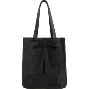 Black Bow Leather Tote