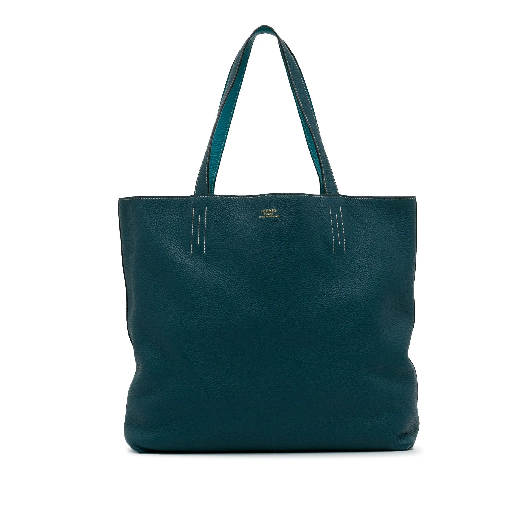 Blue Hermes Reversible Double Sens 45 Tote Bag