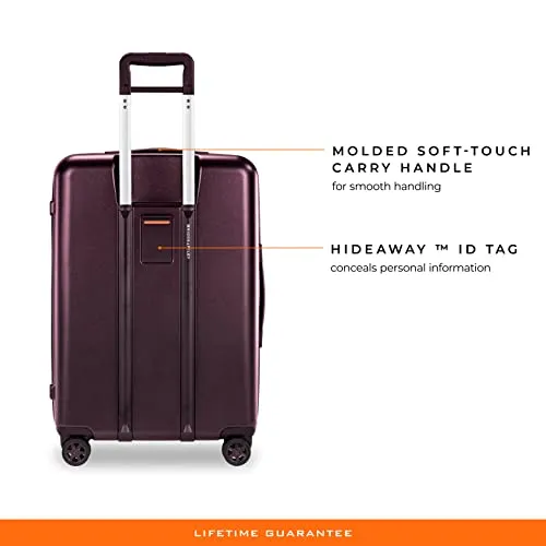 Briggs & Riley Sympatico Hardside Medium Spinner Luggage, Plum