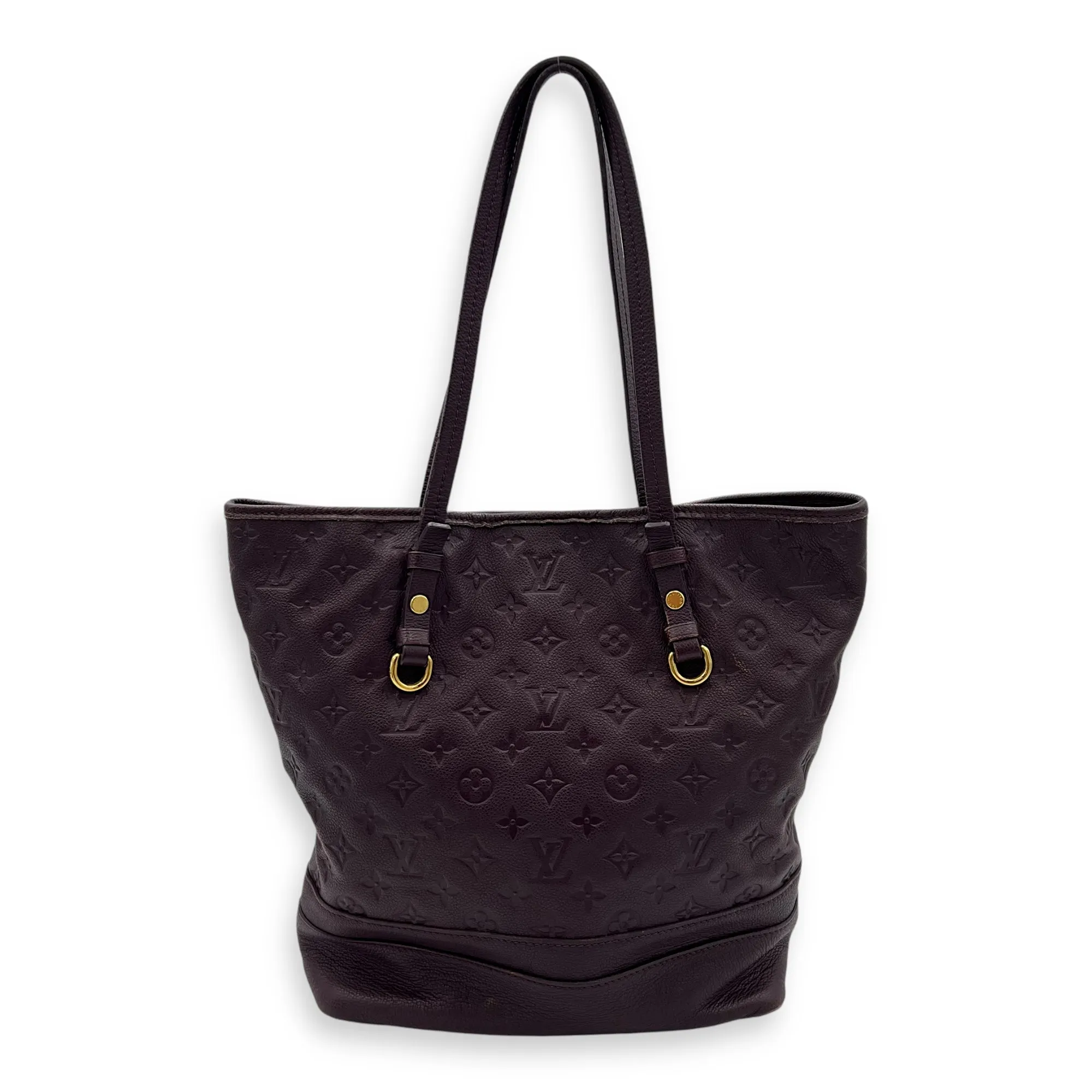 Citadine PM Purple Tote Bag in Empreinte Leather, Gold hardware