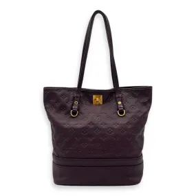 Citadine PM Purple Tote Bag in Empreinte Leather, Gold hardware