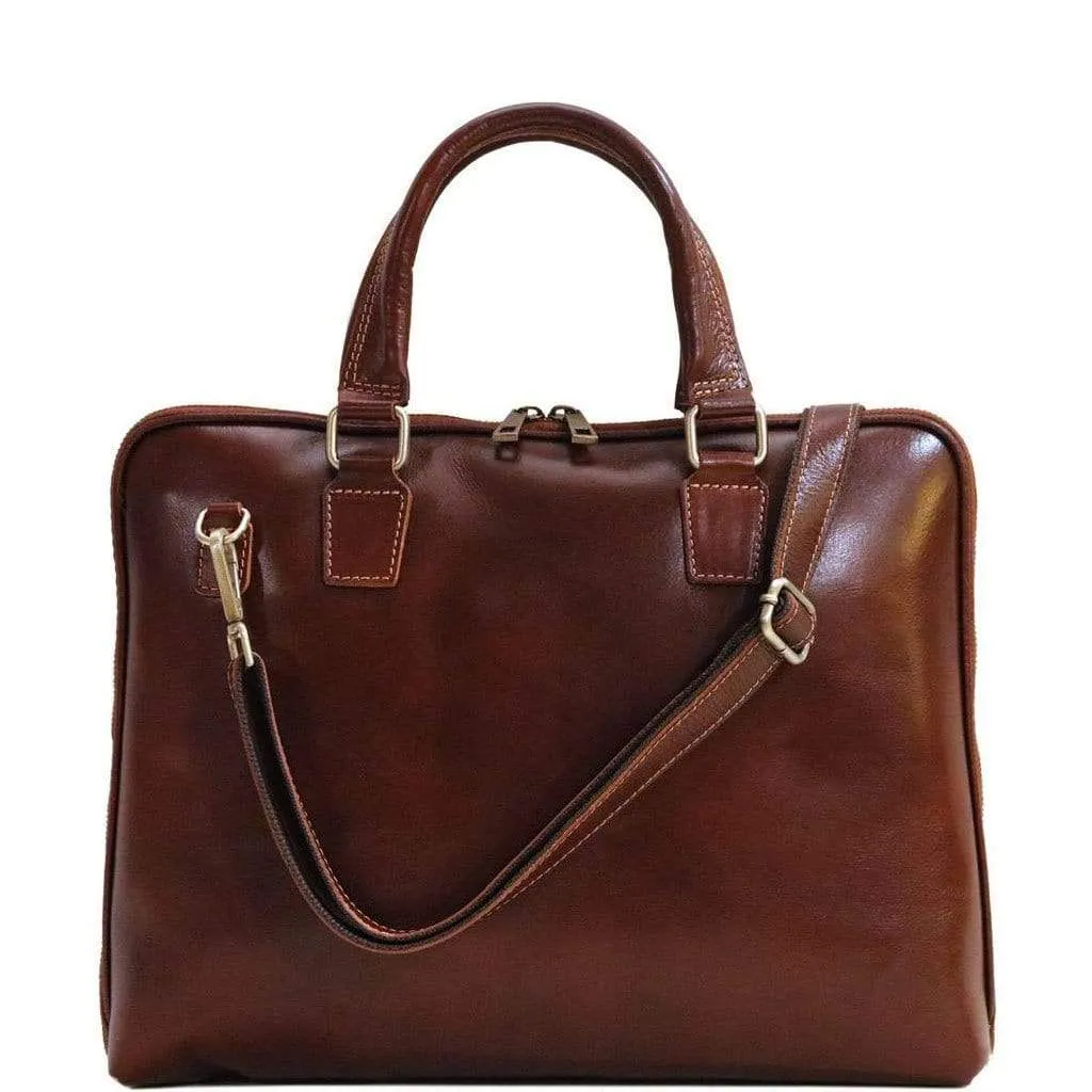 Floto Leather Cortona Slim Briefcase