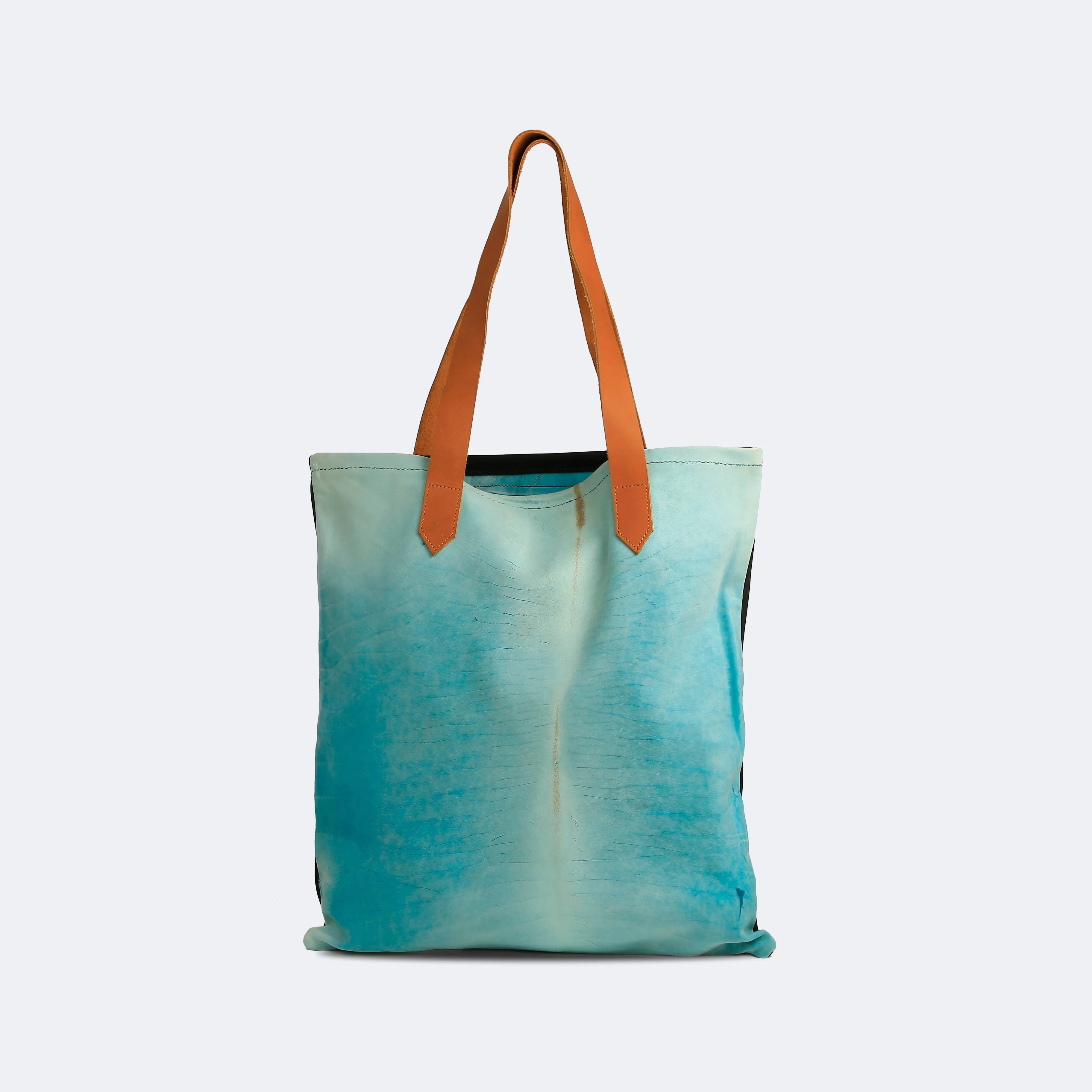 Funky Cowhide Road Trip in Turquoise