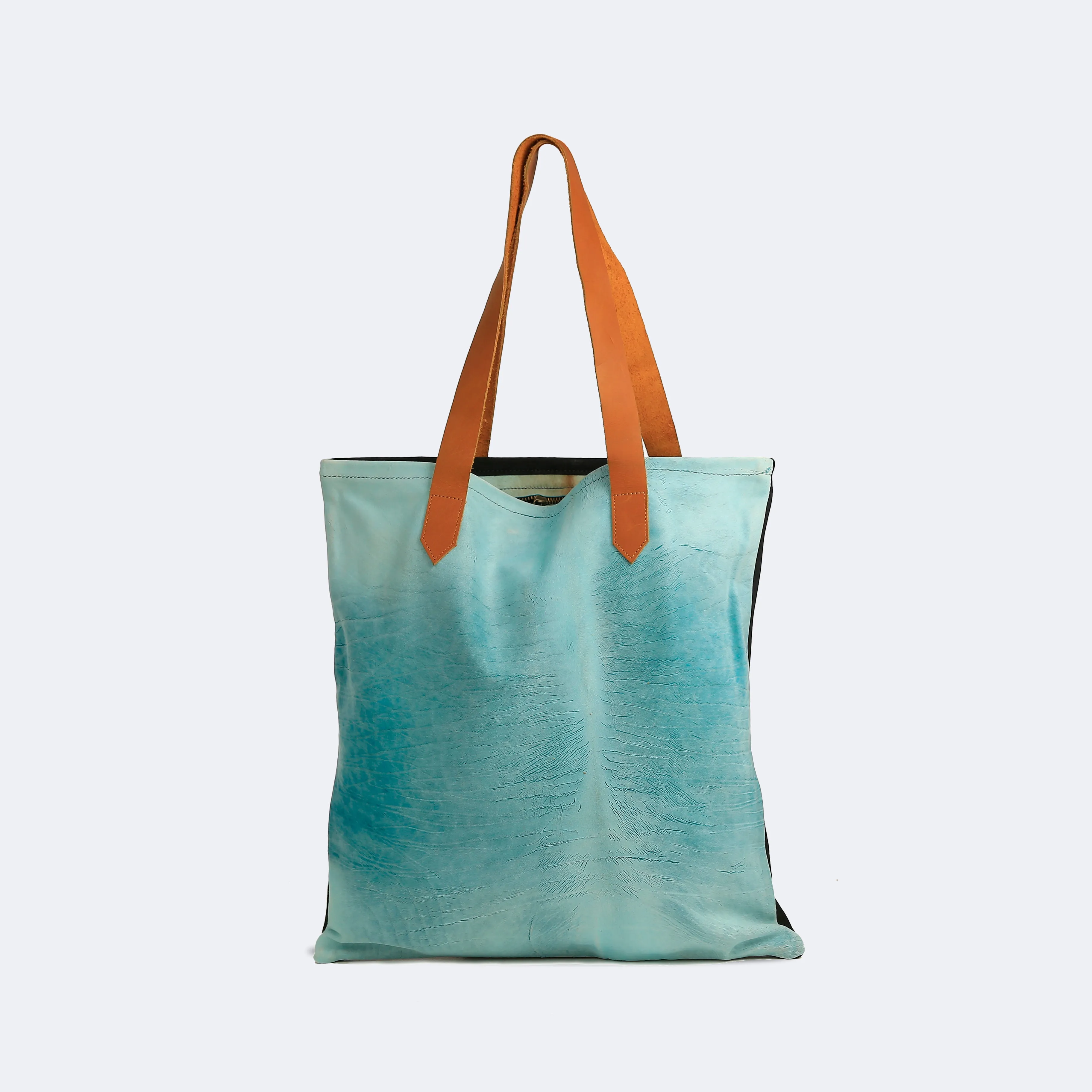 Funky Cowhide Road Trip in Turquoise