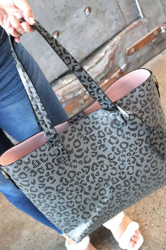 Jane Perforated Leather Large Tote