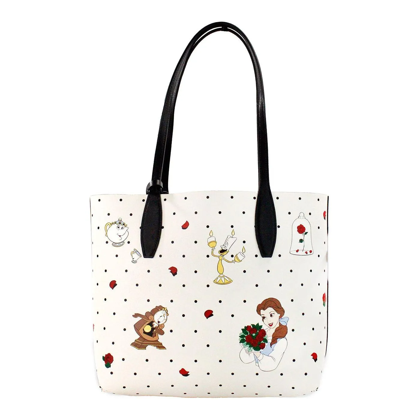 Kate Spade Disney Beauty And The Beast Small Leather Reversible Tote Handbag