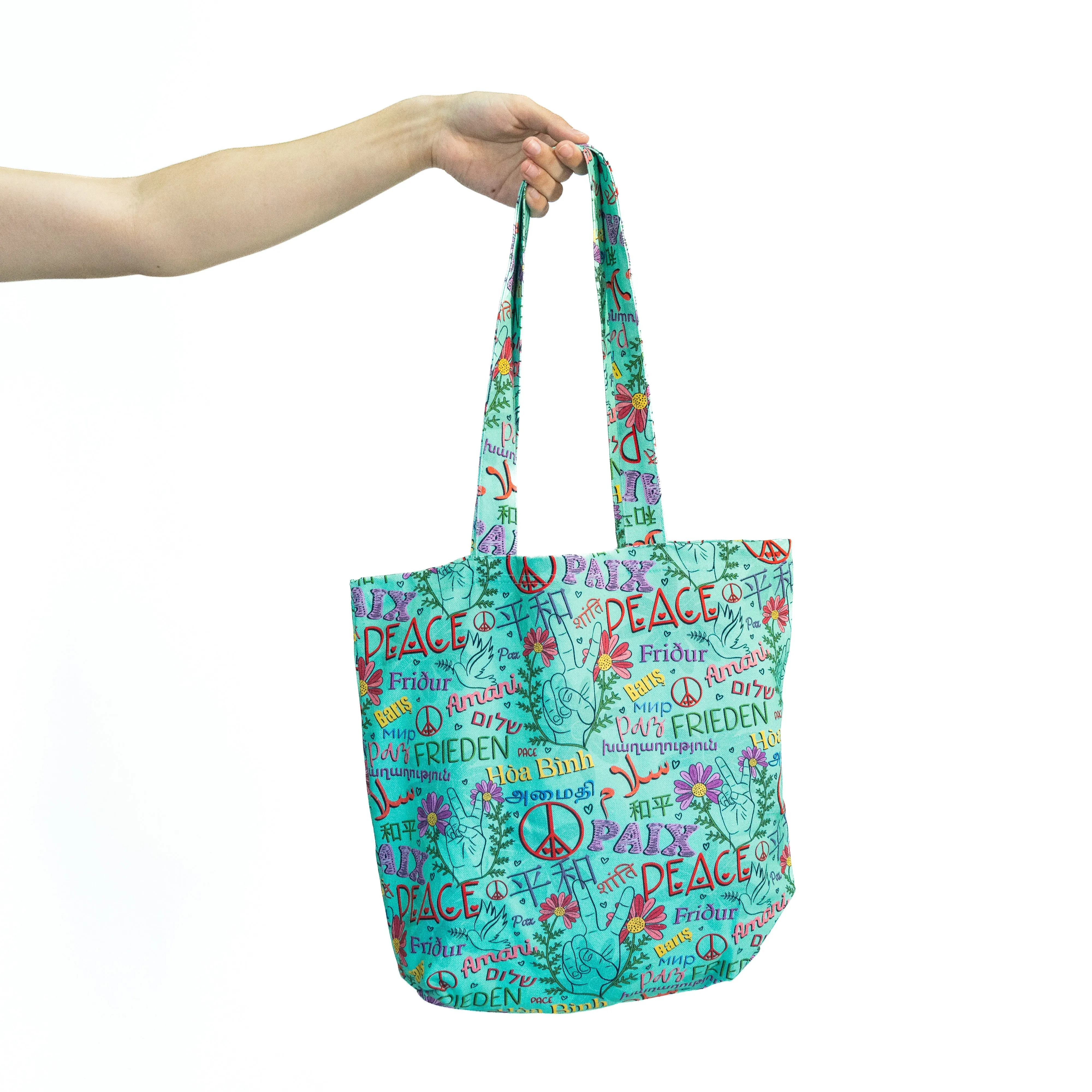 Languages of Peace Canvas Tote Bag