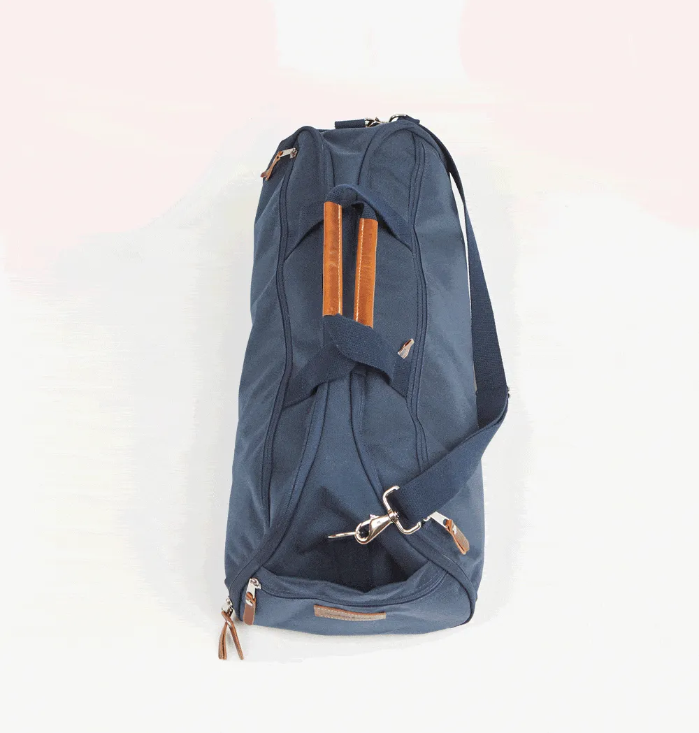 Large Garment Duffel Bag- Navy/Navy