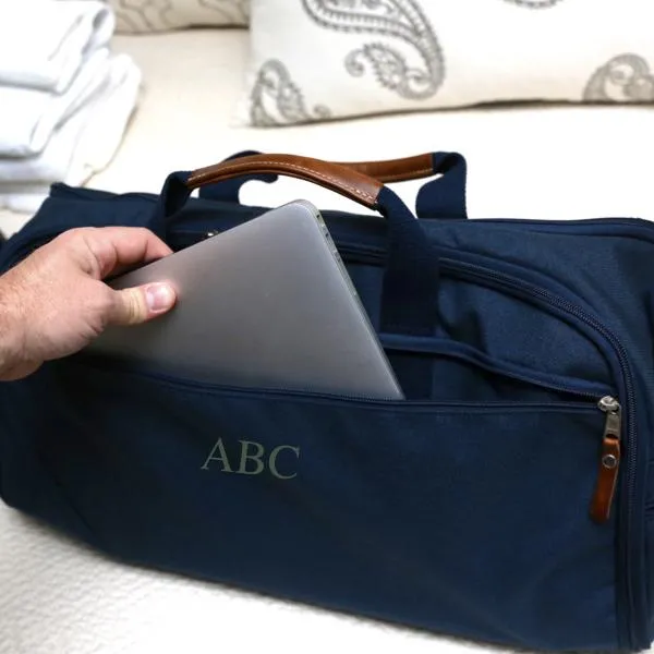 Large Garment Duffel Bag- Navy/Navy