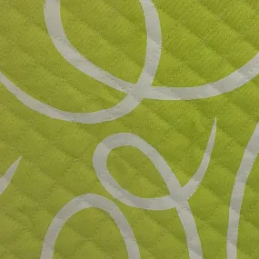 Lime/White Squiggle #S902 Suburban Quilt 3/4" Reinforced Woven Fabric - SKU 6706B