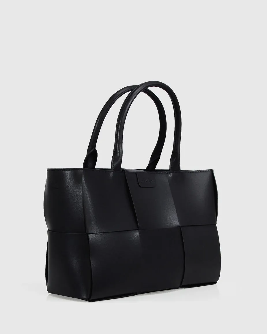 Long Way Home Woven Tote Black