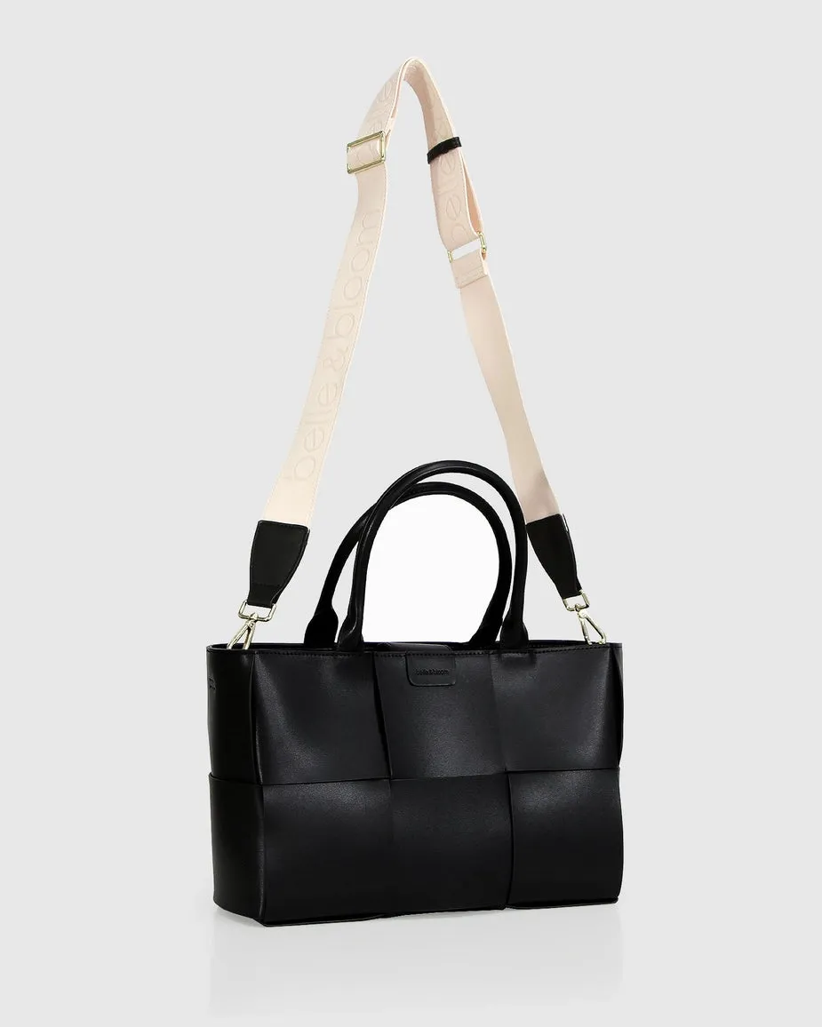 Long Way Home Woven Tote Black