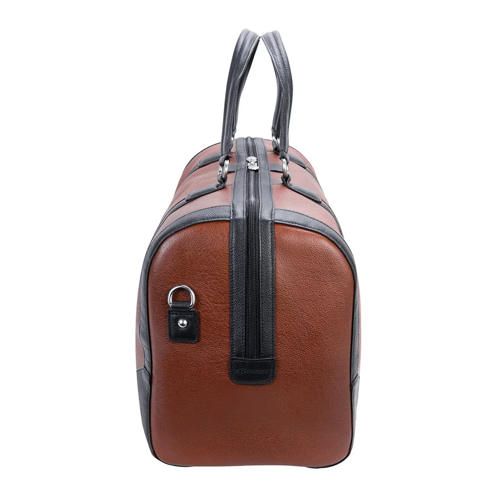 McKlein 20" Leather Two-Tone Tablet Carry-All Duffel