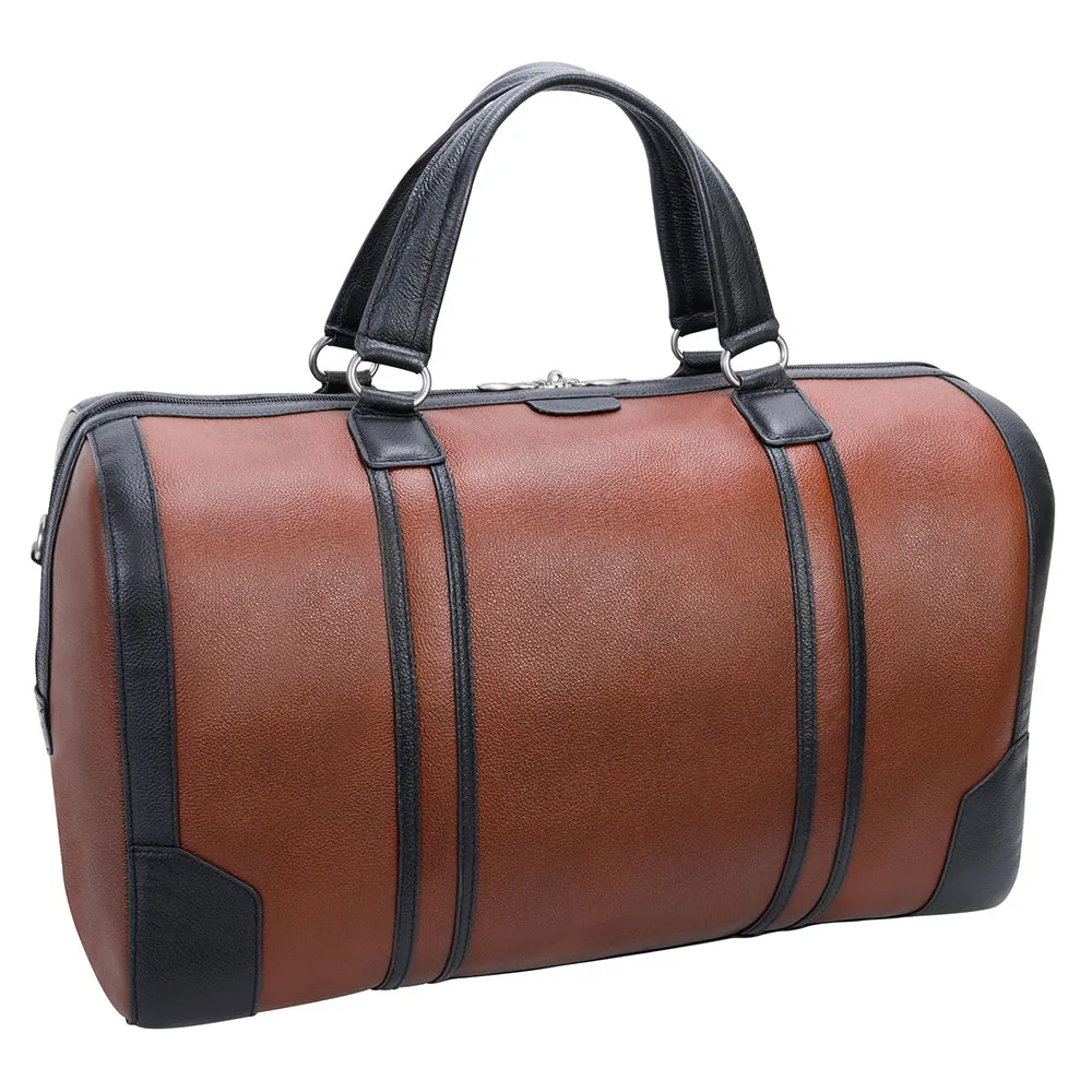 McKlein 20" Leather Two-Tone Tablet Carry-All Duffel