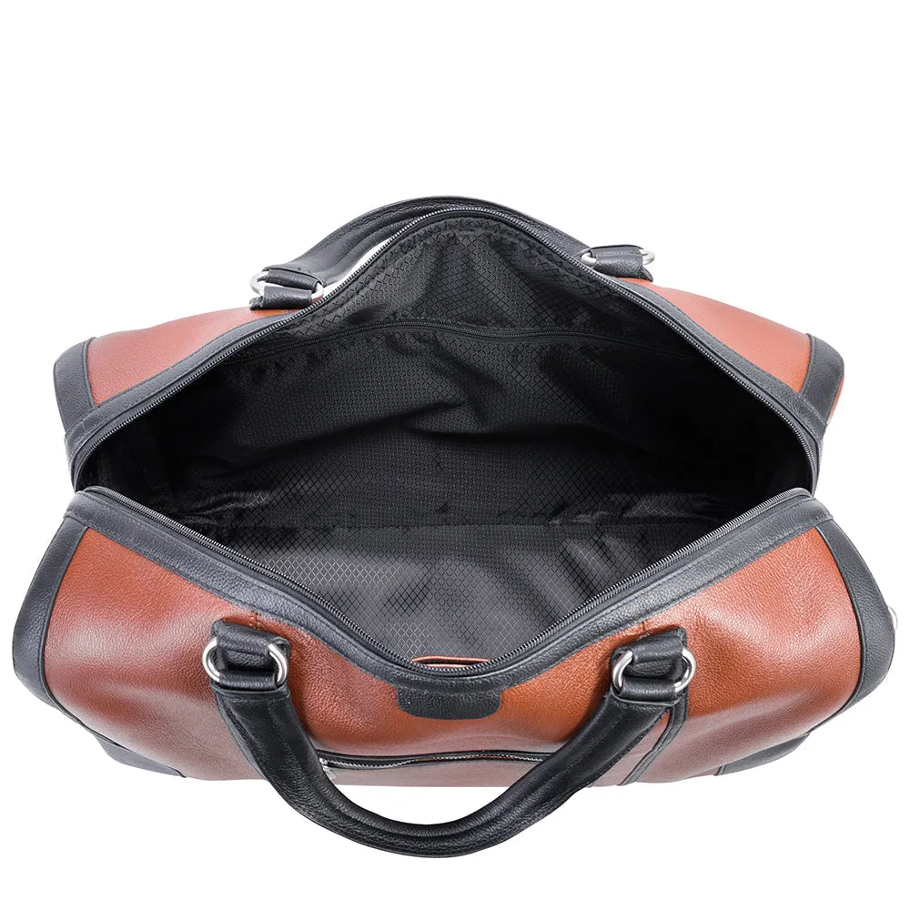 McKlein 20" Leather Two-Tone Tablet Carry-All Duffel