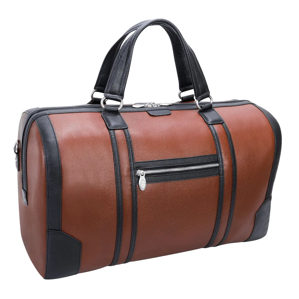 McKlein 20" Leather Two-Tone Tablet Carry-All Duffel