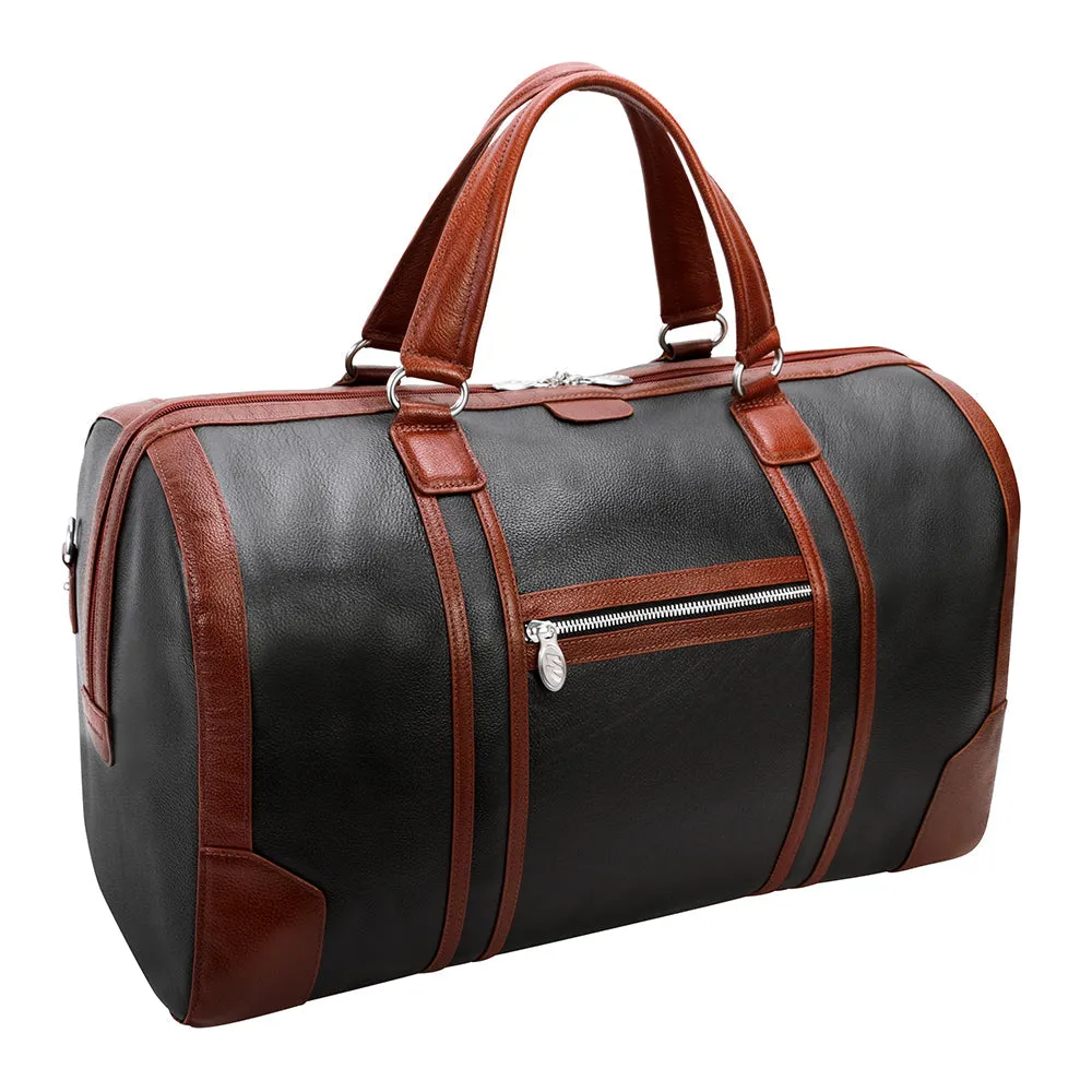 McKlein 20" Leather Two-Tone Tablet Carry-All Duffel