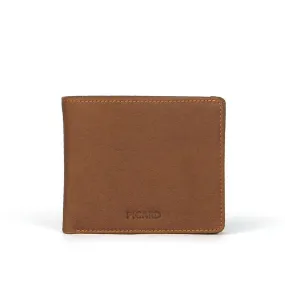 Picard Buffalo Ladies Bifold Leather Wallet (Tan with orange stitching)