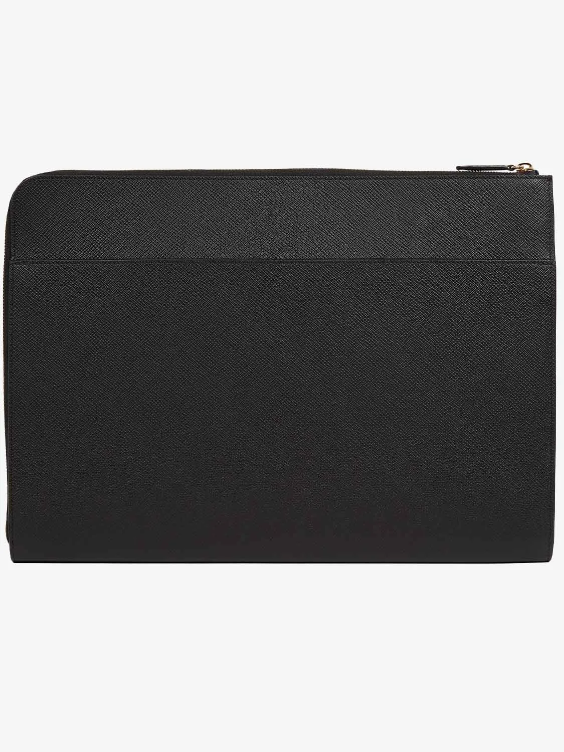 Smythson Large Laptop Case Black