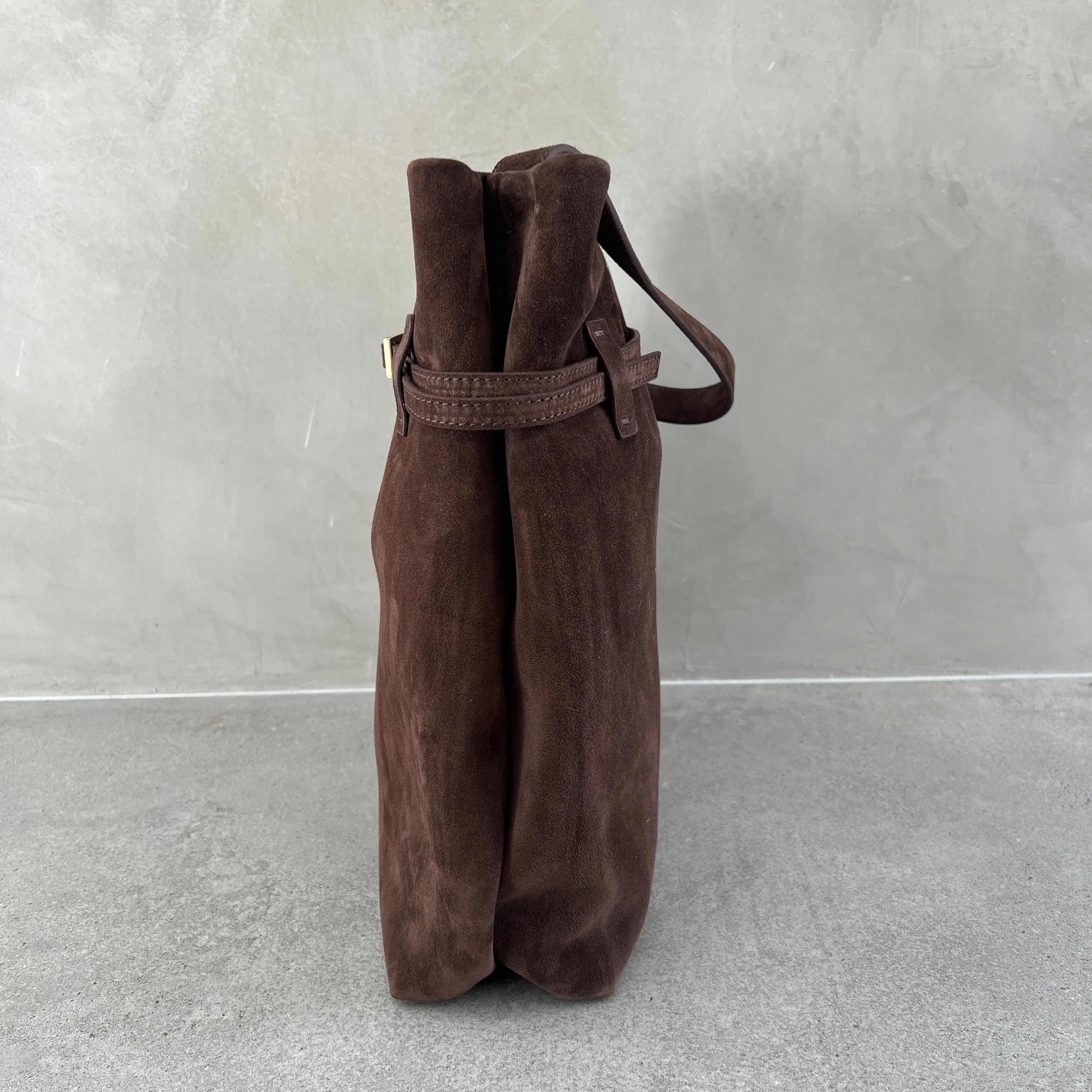 Tote De Jour, Suede, Suede Brown