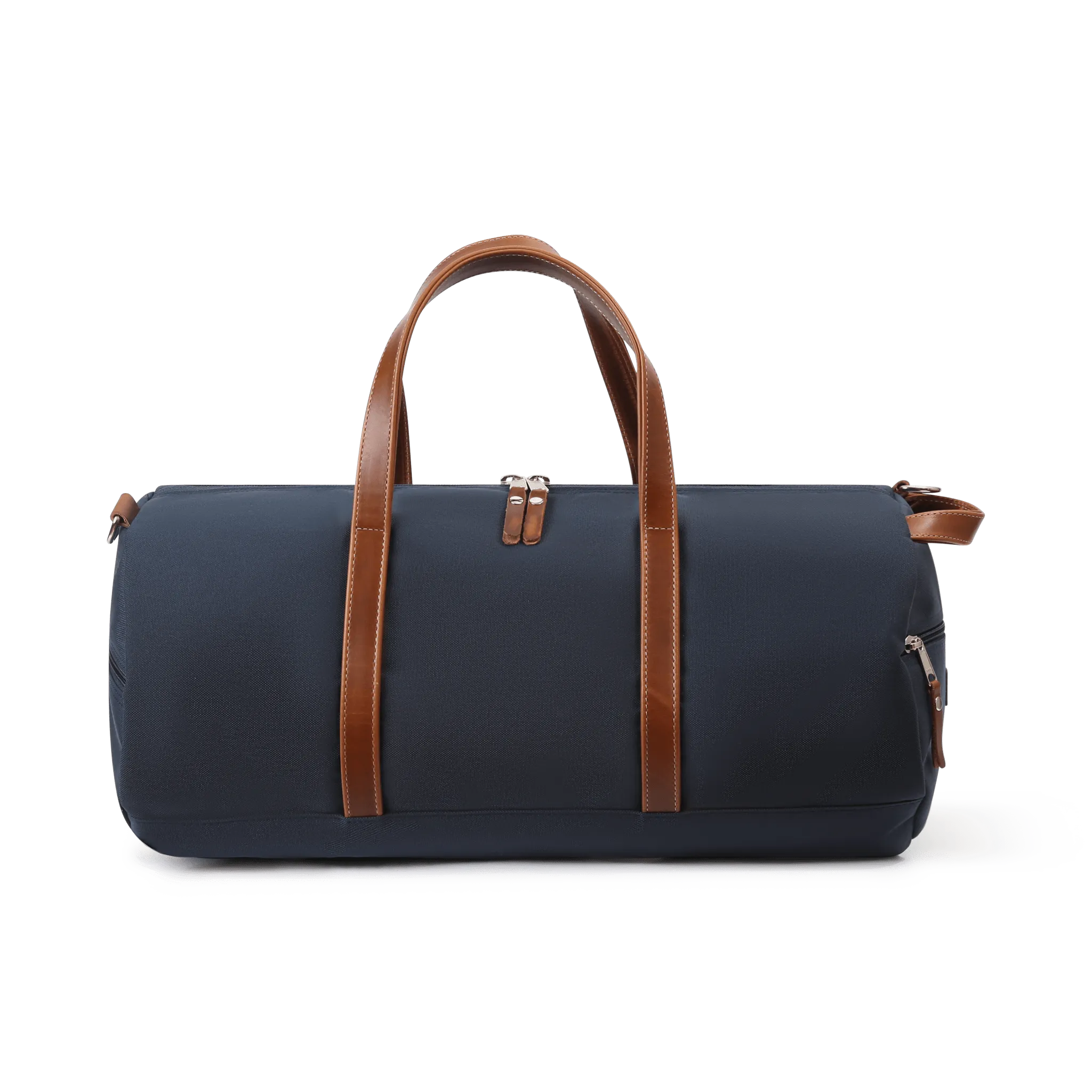 Wilmington Duffel with Shoe Compartment - Navy/Whiskey Brown