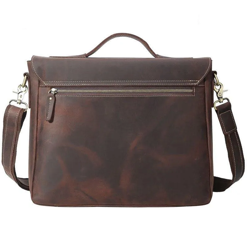 Woosir Slim Leather Laptop Briefcase 15 inch